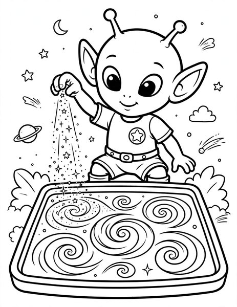 Star Sand Art coloring page