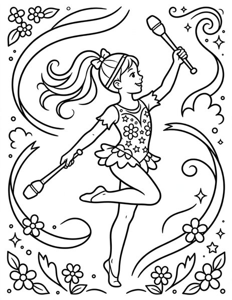 Club Twirl coloring page