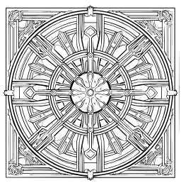 Mosaic coloring page: A square moasaic