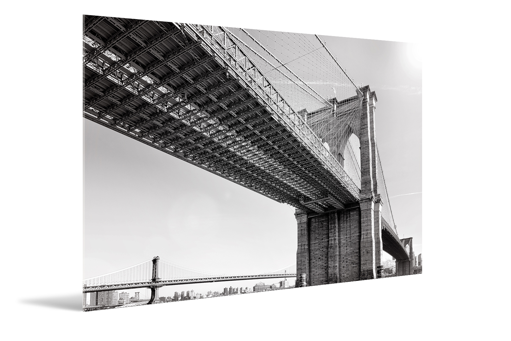 New York, B&W Brooklyn Bridge 