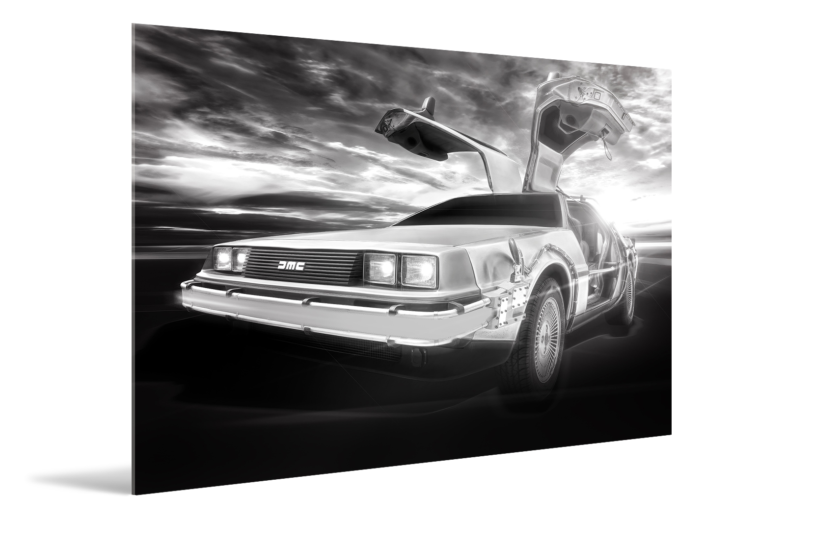 Vehicle, DeLorean B&W