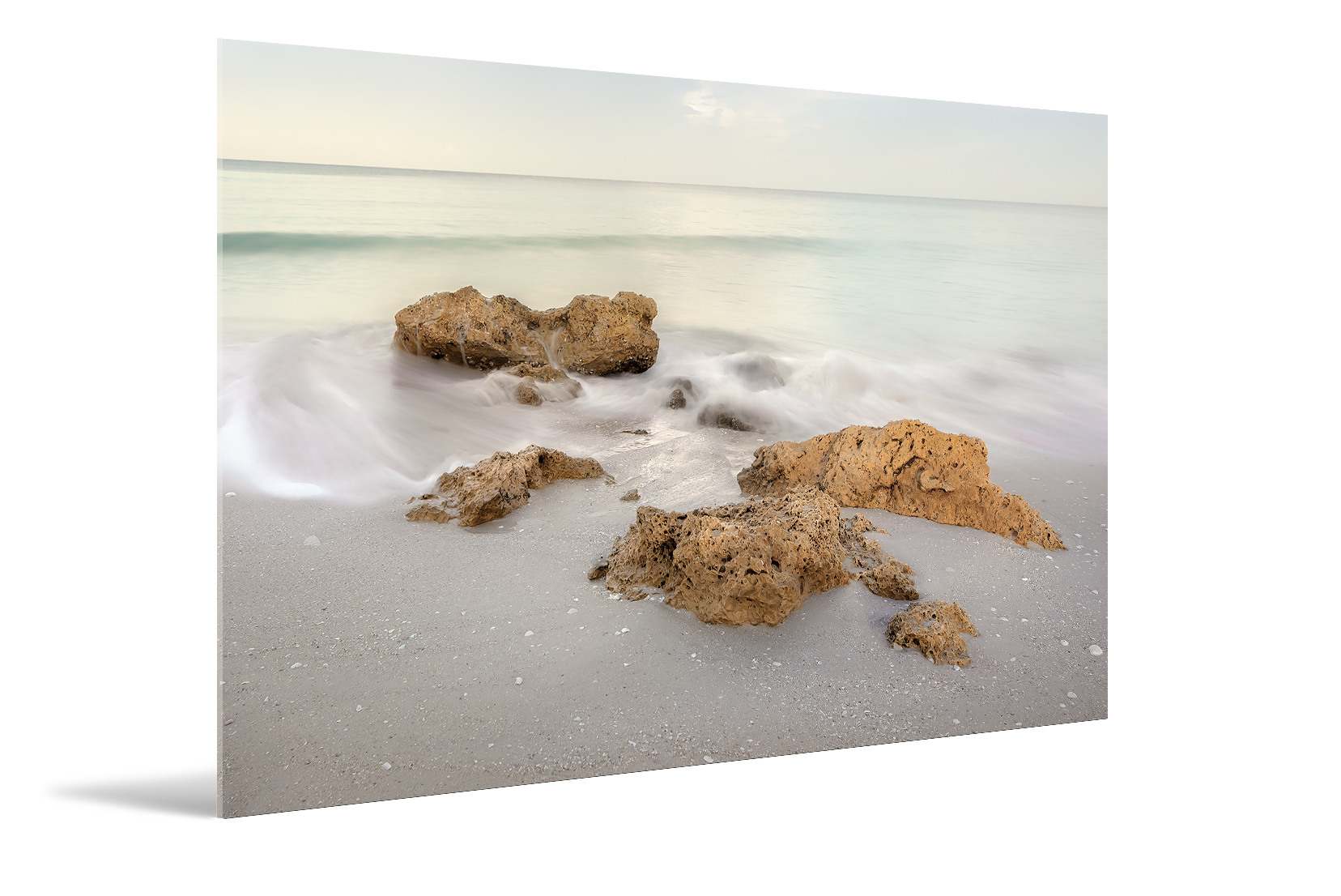 Amber Glow, Beach Landscape Stones in Gold