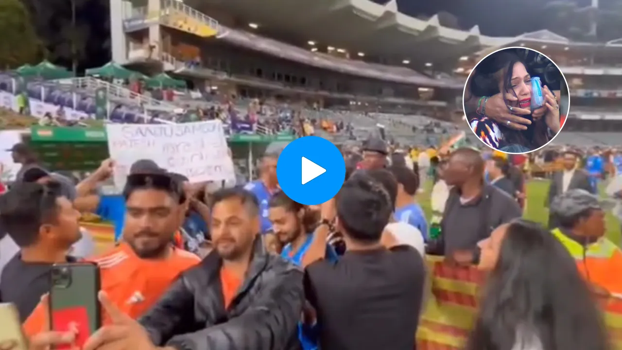 Watch: Fan hit by Sanju's six gets a surprise later