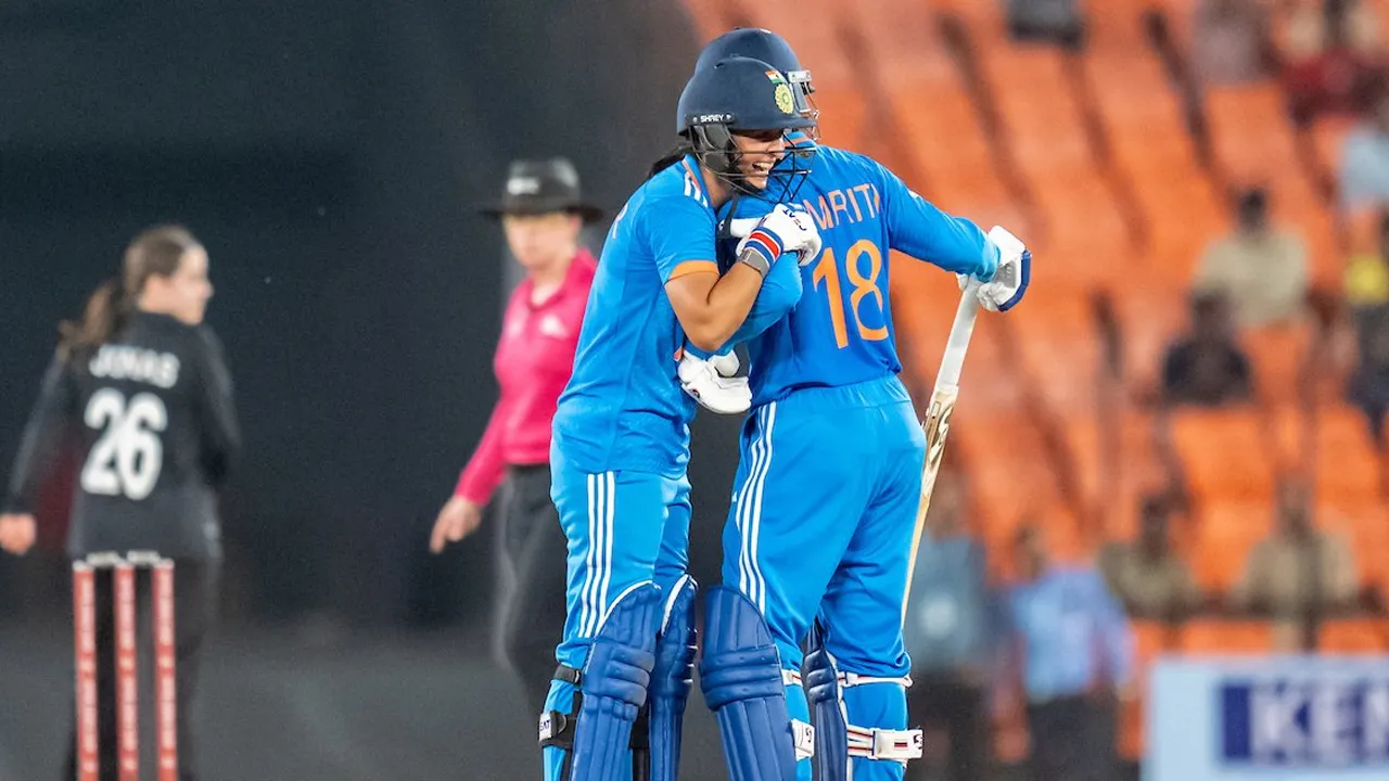 Smriti Mandhana's record-breaking century guides India to win the WODI series against New Zealand