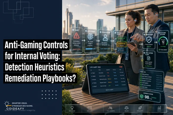 Anti-Gaming Controls for Internal Voting: Detection Heuristics and Remediation Playbooks