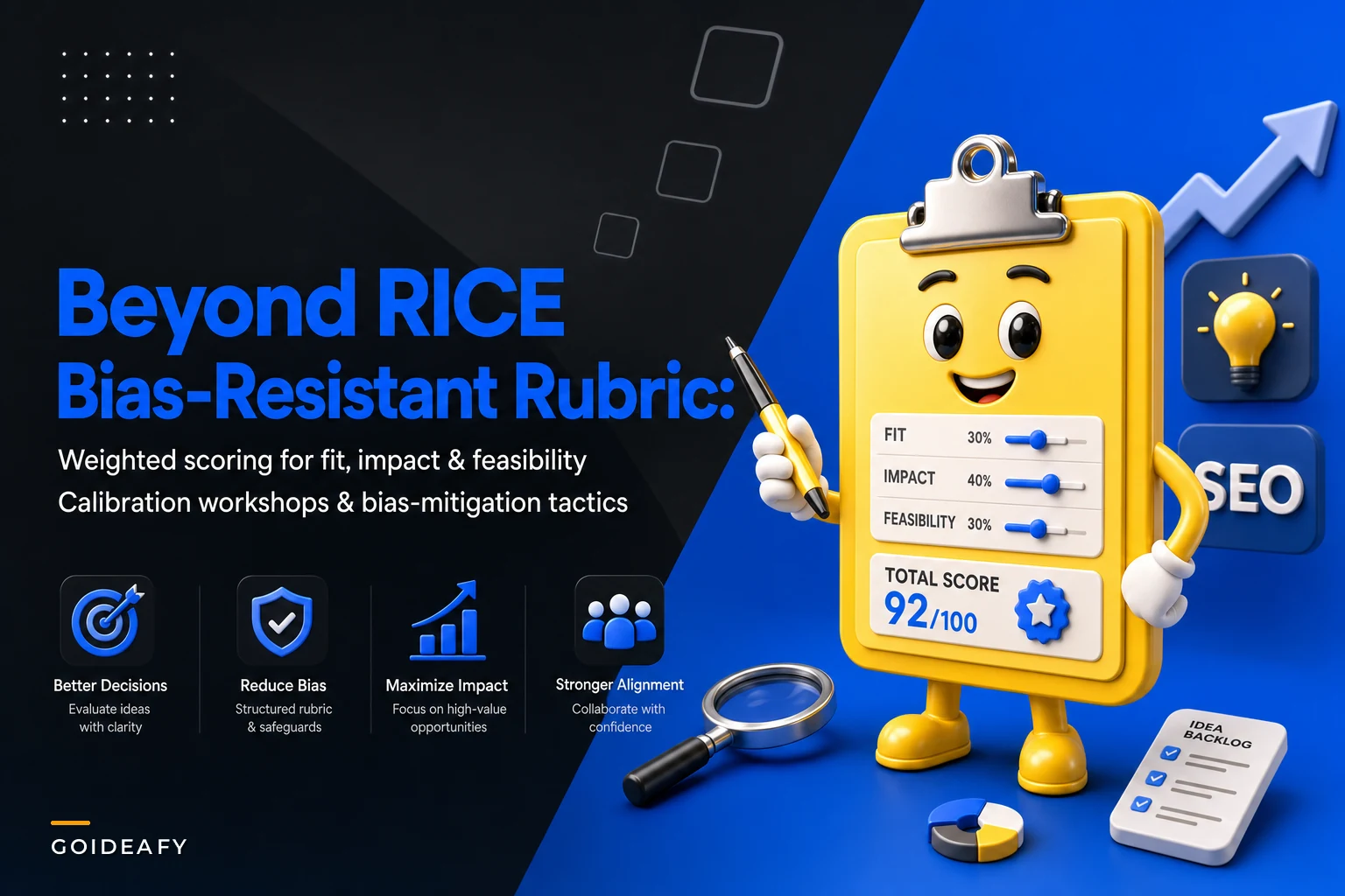 Don't Rely on RICE Alone: Build a Bias‑Resistant Idea Evaluation Rubric with Calibration Exercises