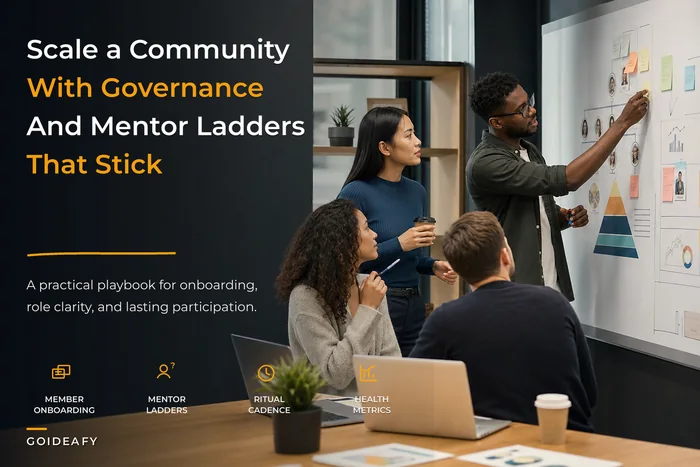 Scale an Innovation Community of Practice: Governance, Mentor Ladders and Onboarding Rituals That Stick