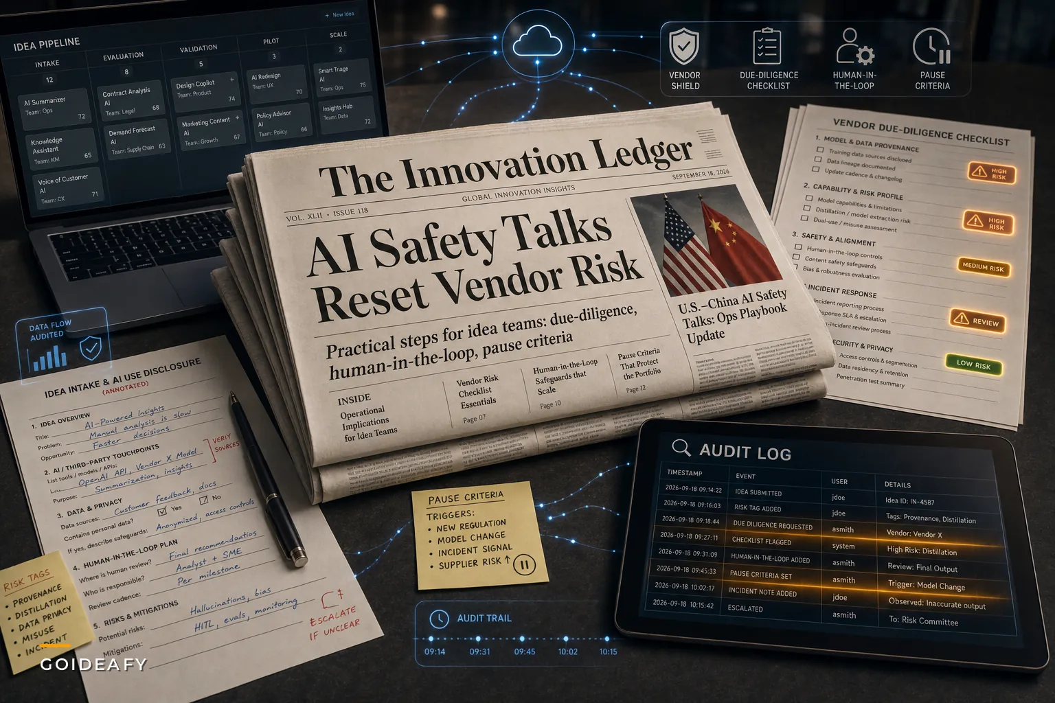What the U.S.–China AI Safety Talks Mean for Innovation Teams: Update Your Idea‑Evaluation & Vendor‑Risk Playbook