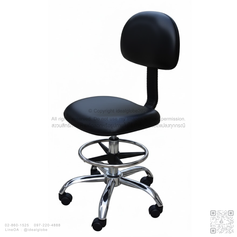 ESD Chair เก้าอี้ป้องกันไฟฟ้าสถิต มีพนักพิง