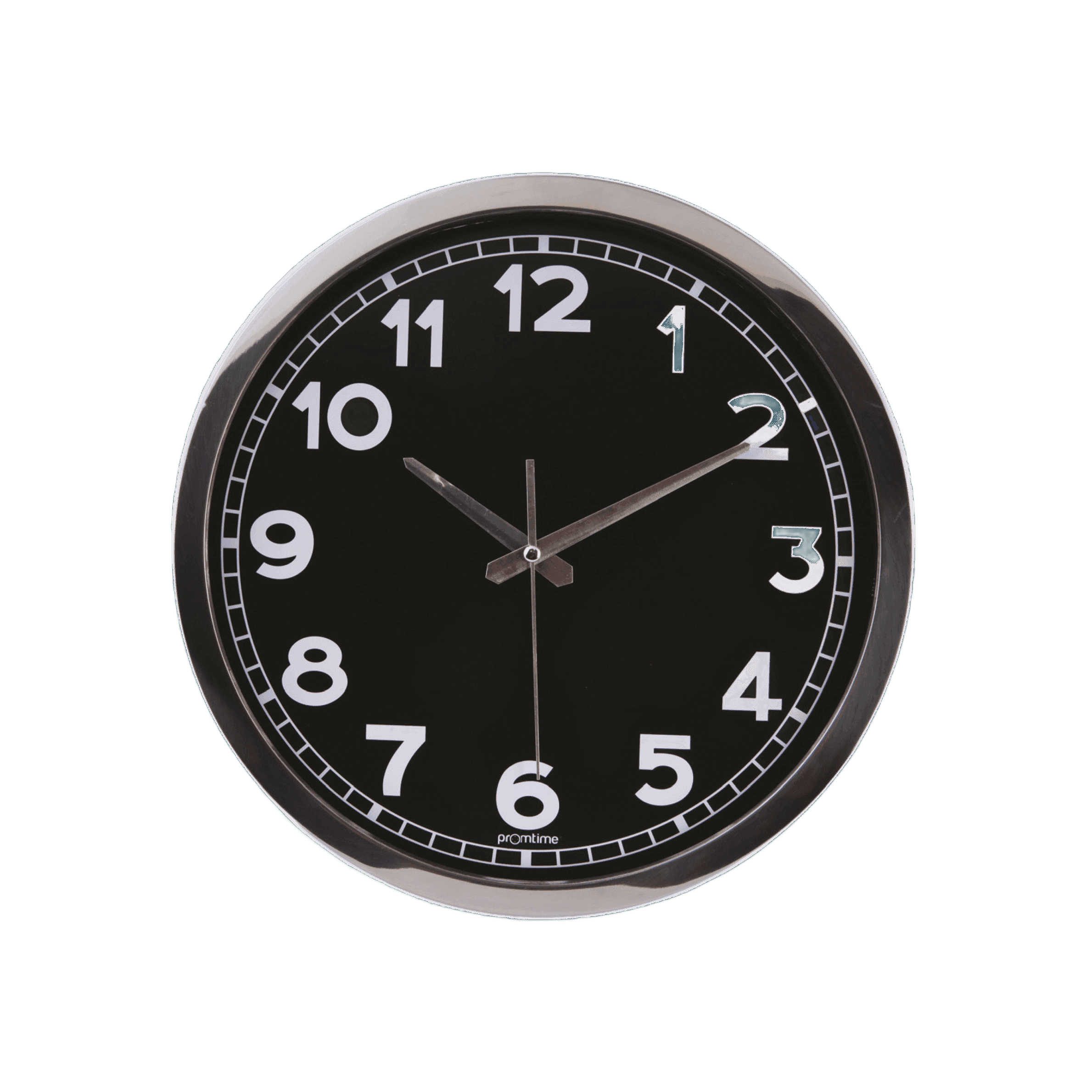 Mineral Cam Akar Saniye Parlak Kromaj Metal Çerçeve 40 cm Duvar Saati