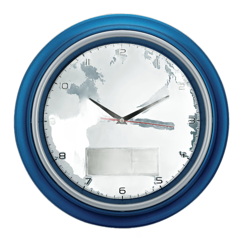 Mineral Cam Akar Saniye Plastik Çerçeve 40 cm Duvar Saati