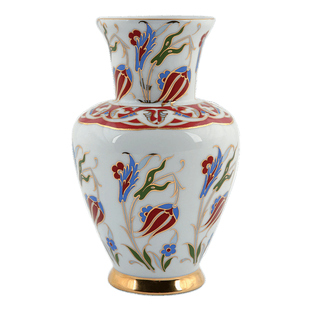 Güral Porselen 18 cm Kadife Kutulu Vazo