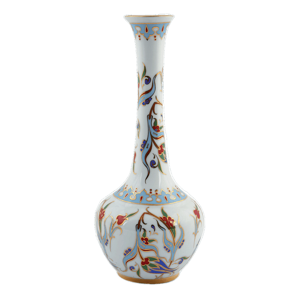 Güral Porselen 25 cm Kadife Kutulu Vazo