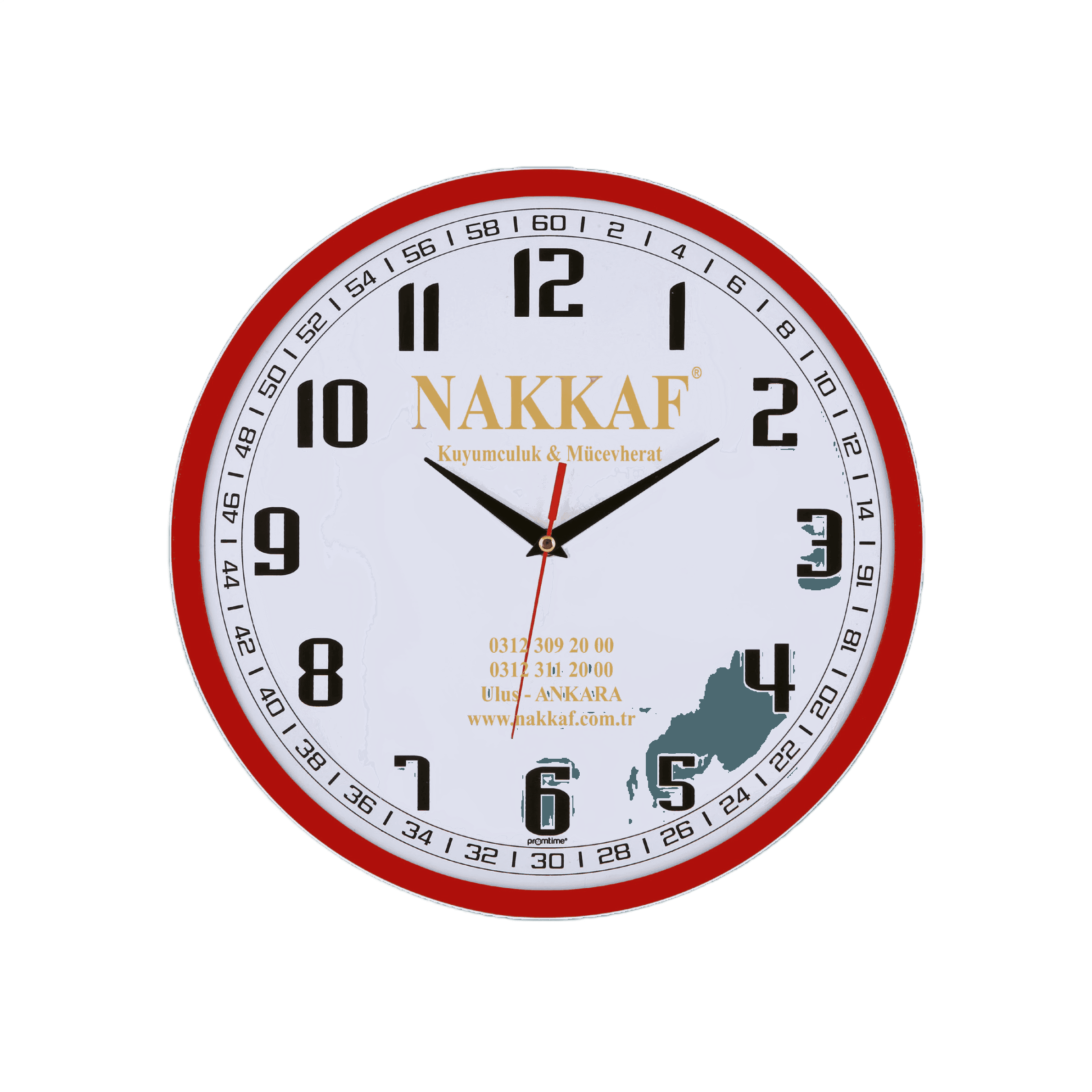 Bombe Cam Akar Saniye 37 cm Duvar Saati