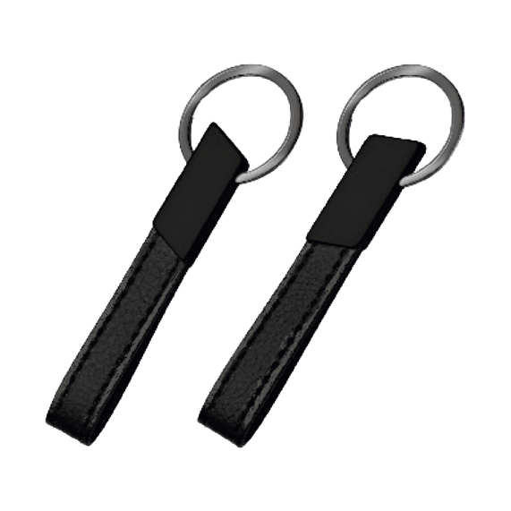 Desenli Metal & Deri Anahtarlık