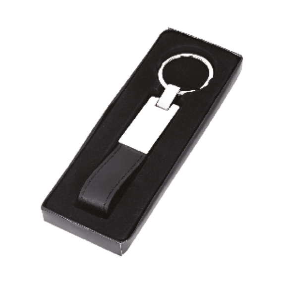 Oval Metal & Deri Anahtarlık