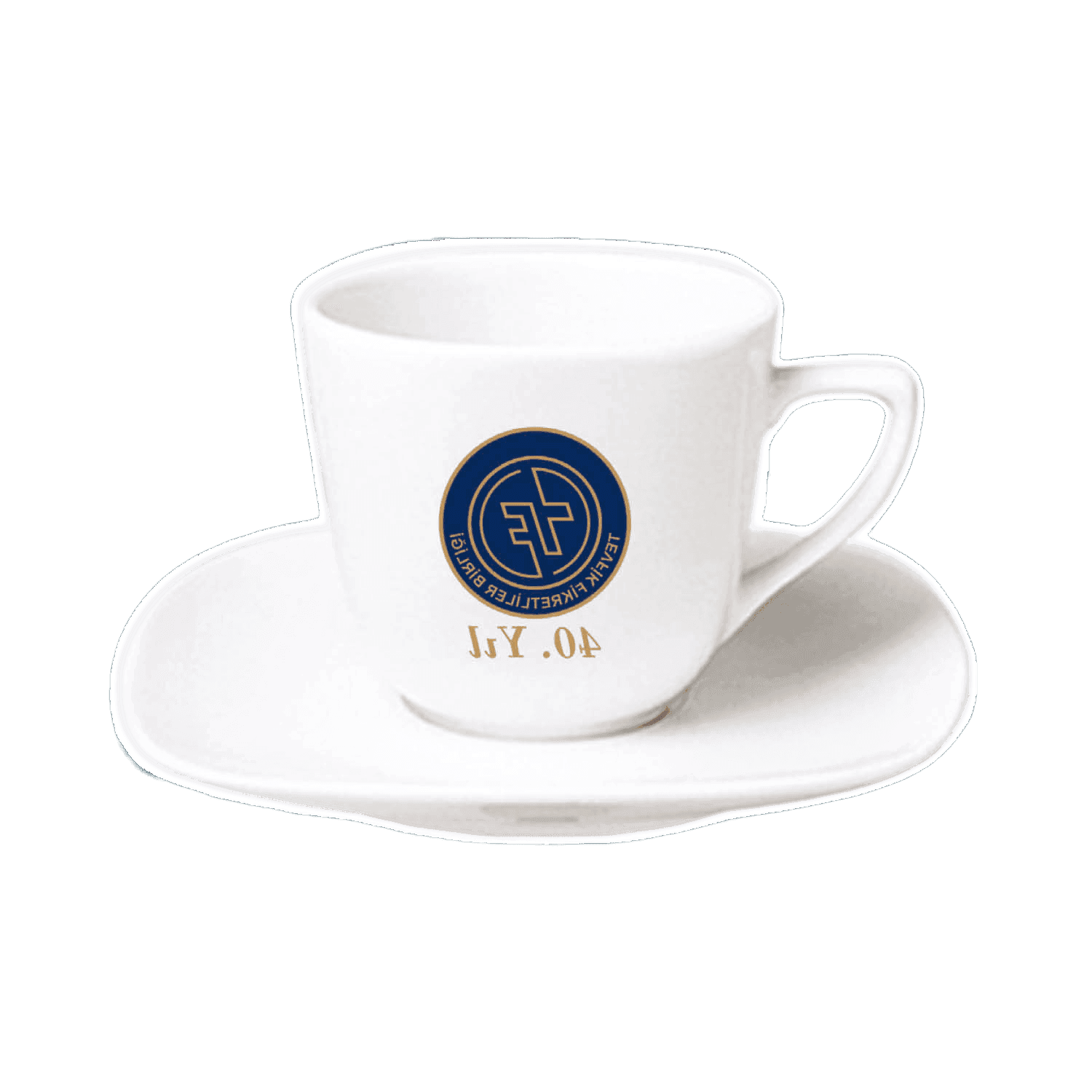 Güral Porselen Tabaklı Çay Fincanı