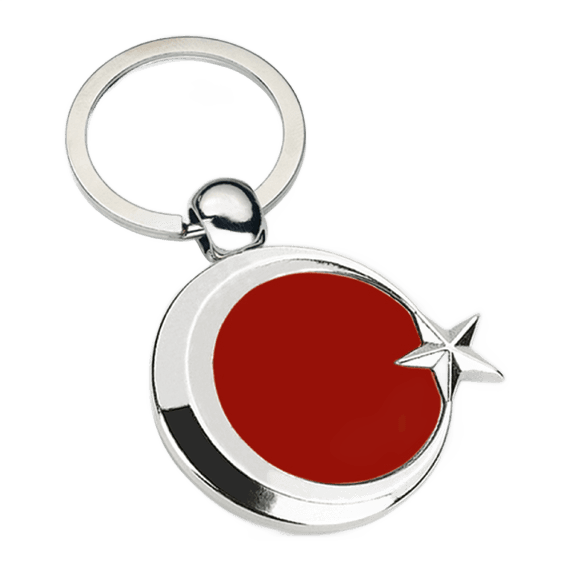 Metal Ay Yıldız Anahtarlık