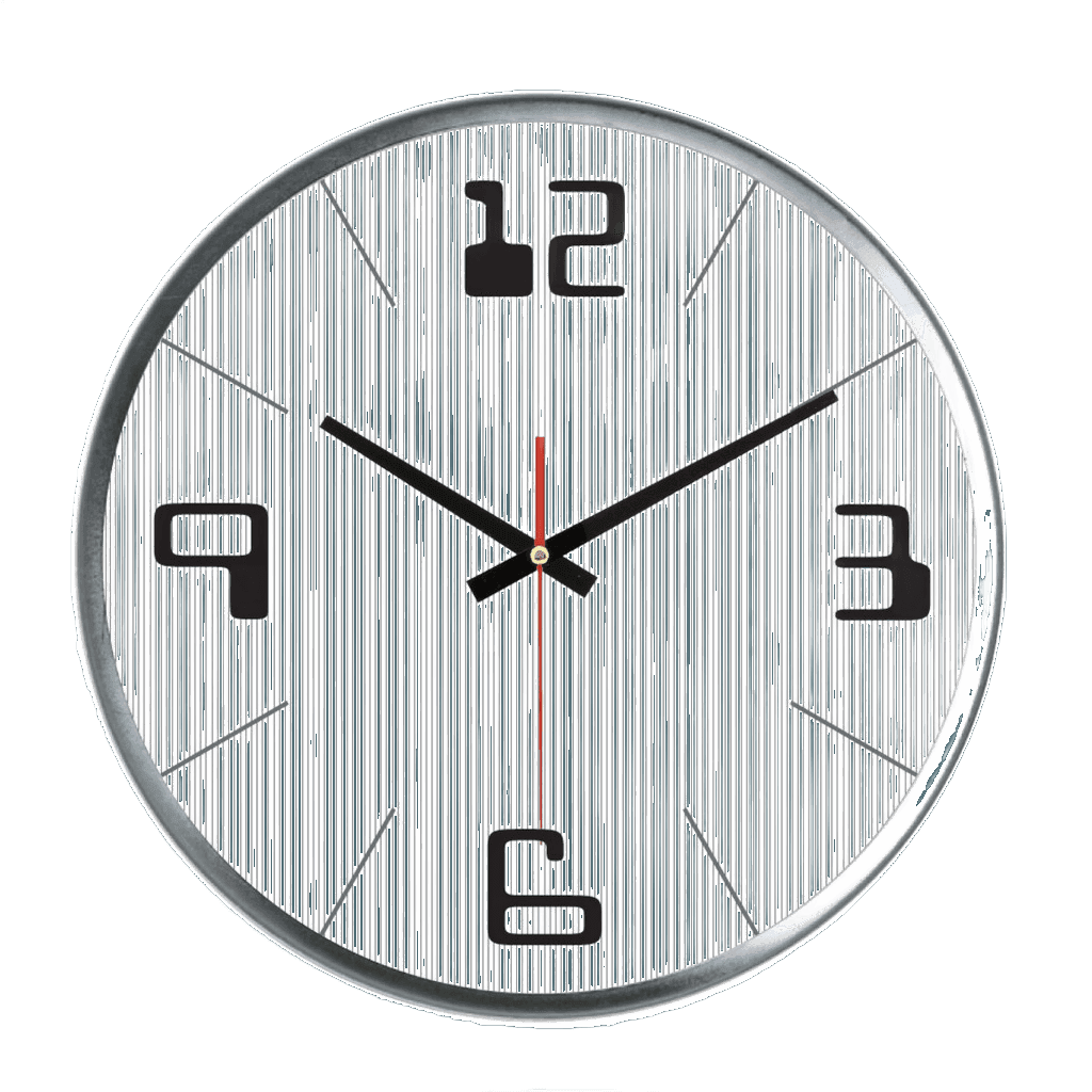 Mineral Bombe Cam Akar Saniye 35 cm Duvar Saati