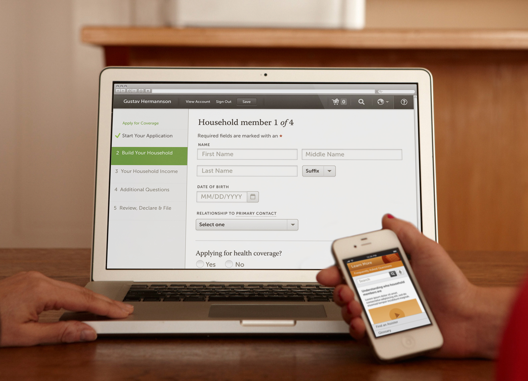 Making health insurance enrollment easy