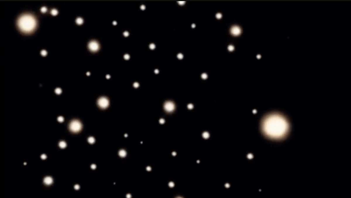 An animated gif of stars sparkling in the sky