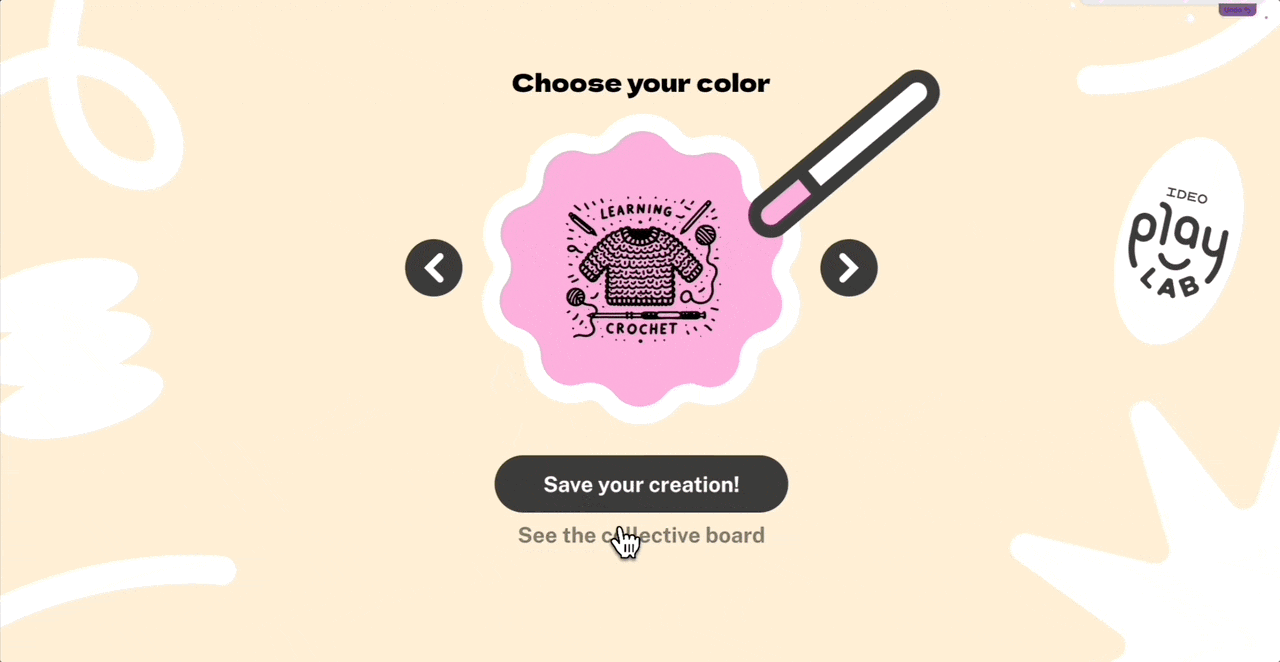 An animation of the sticker collection on our holiday wishing well