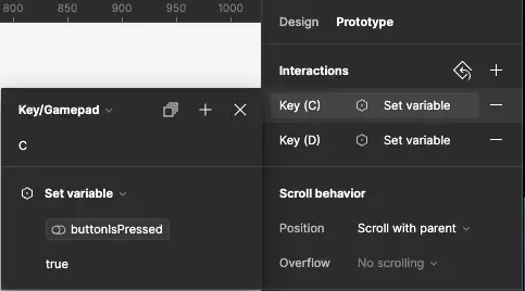 Figma UI: receiving characters from keypresses