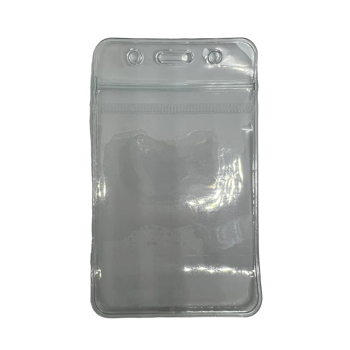 Transparent zipper badge holder