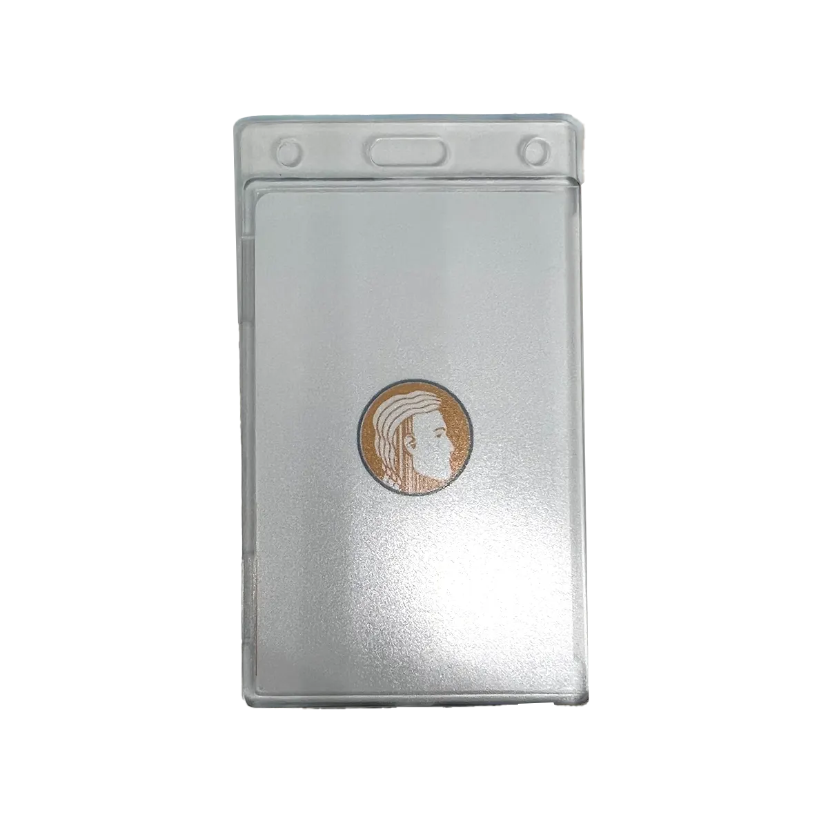 Frozen rigid id card holder