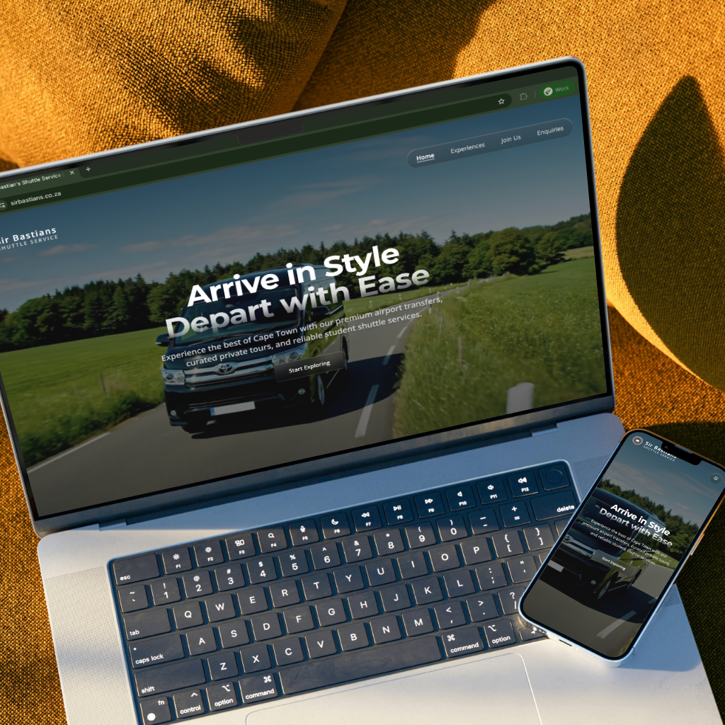 Sir Bastian's Shuttle & Tours project mockup