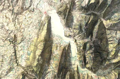 Lac d'Annecy sur la carte d'état-major