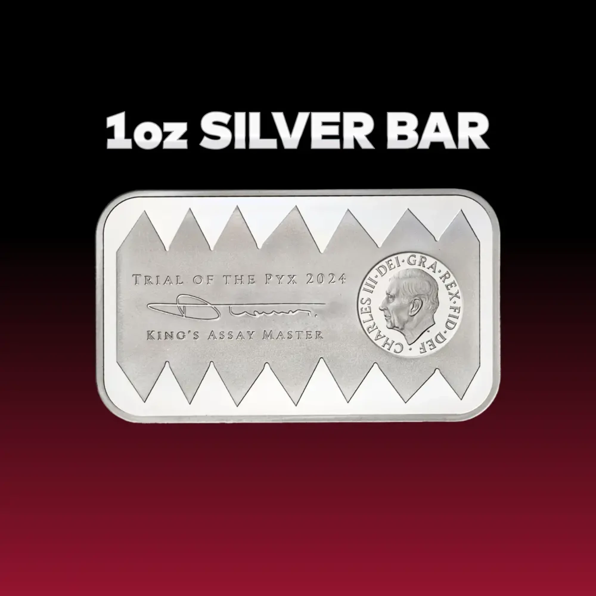 1oz Silver Bar - Royal Mint Trial of the PYX