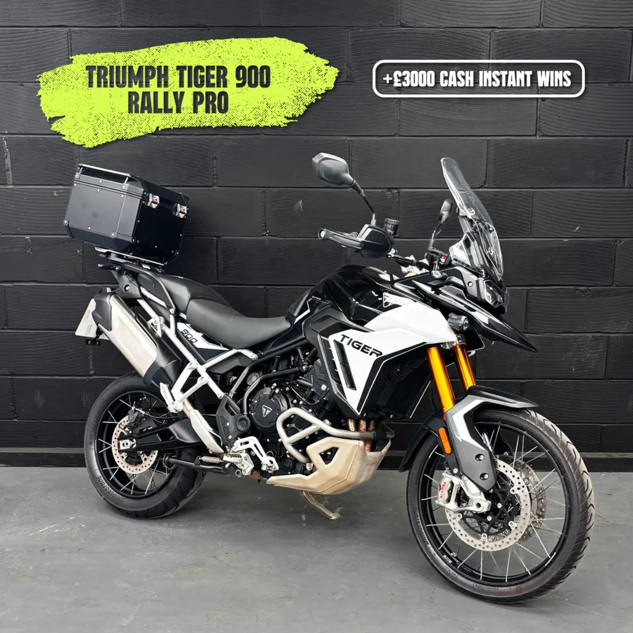 Triumph Tiger 900 Rally Pro + £3k Cash Instant Wins