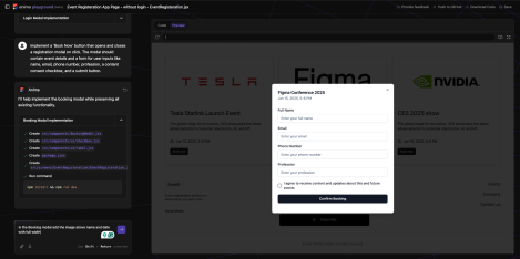 Improving the modal UI by adding the event image using the prompt
