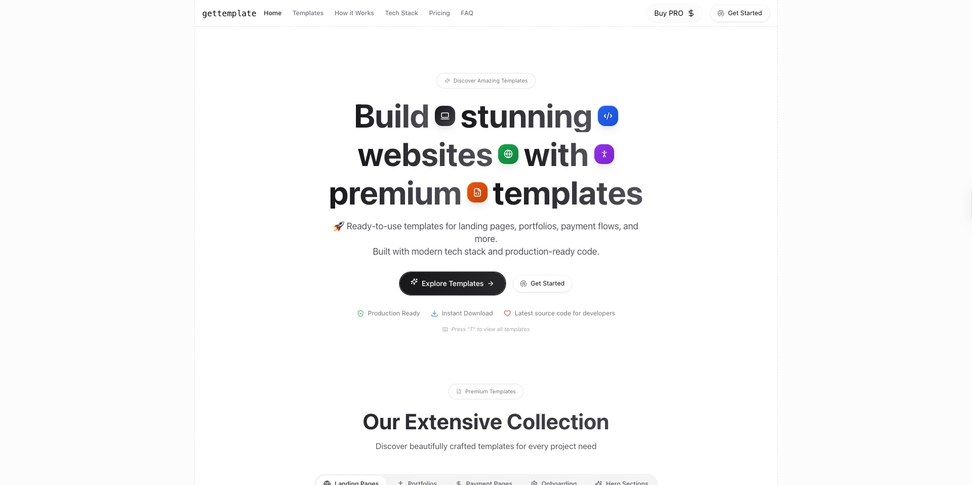 Gettemplate Website