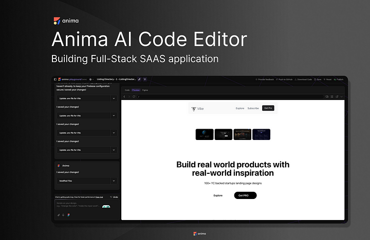 Anima AI Playground: Designing and Building full-stack SAAS Application