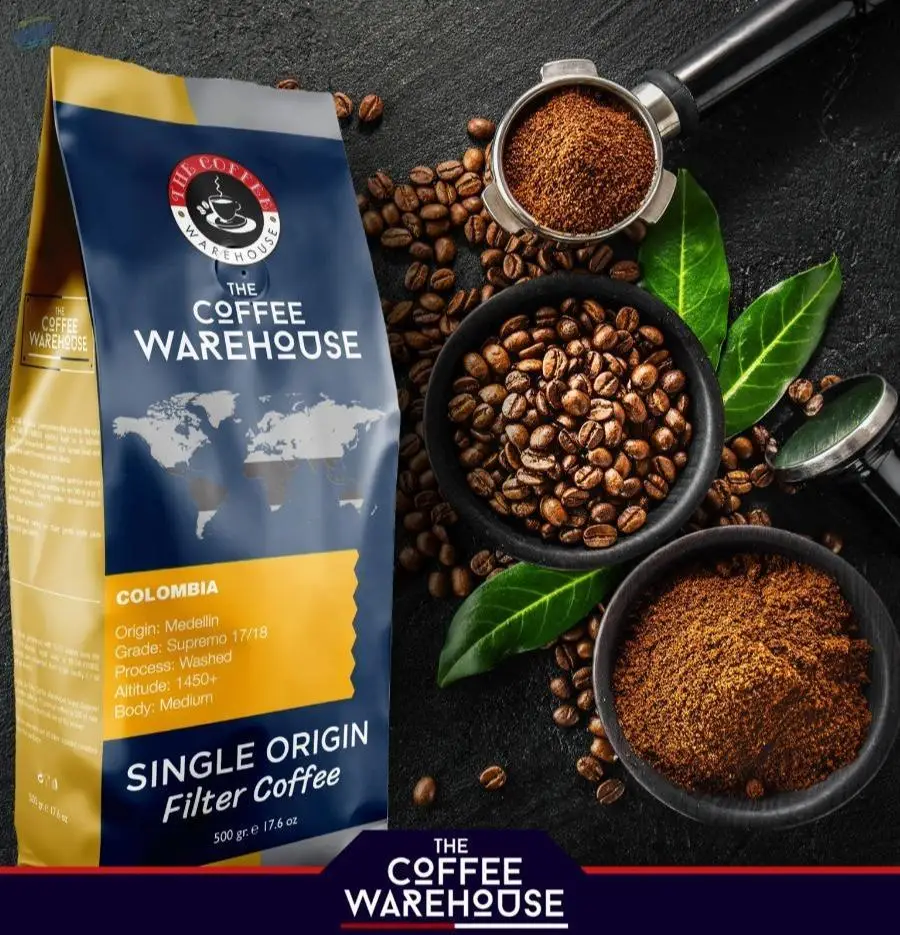 Ground Coffee Origin Colombia Medellin