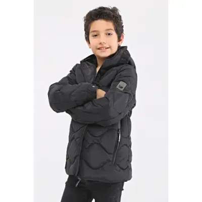 New Girls Boys Winter Padded Coat Hooded