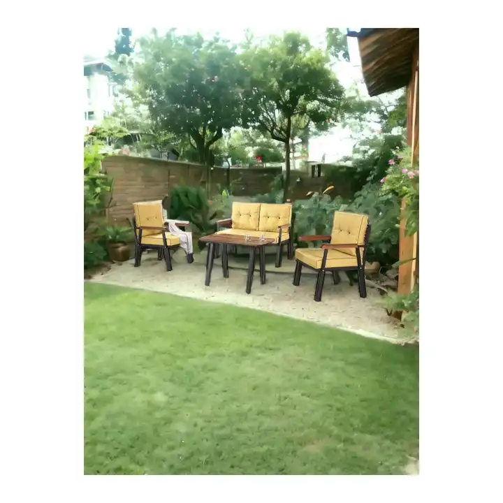 METAL GARDEN BALCONY TERRACE CHAT SEATING SET 2+1+1+COFFEE TABLE
