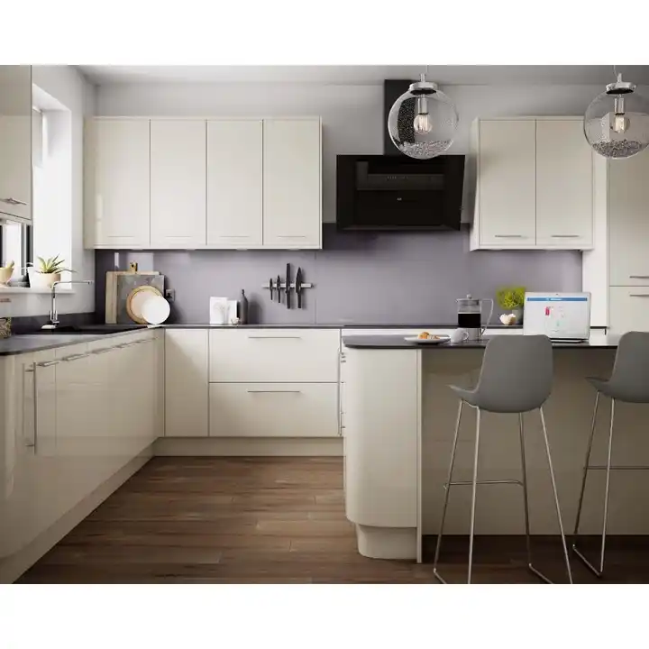 Mutfak mobilyası Modern fiyat iç tasarım ahşap kaplama mutfak dolabı toptan