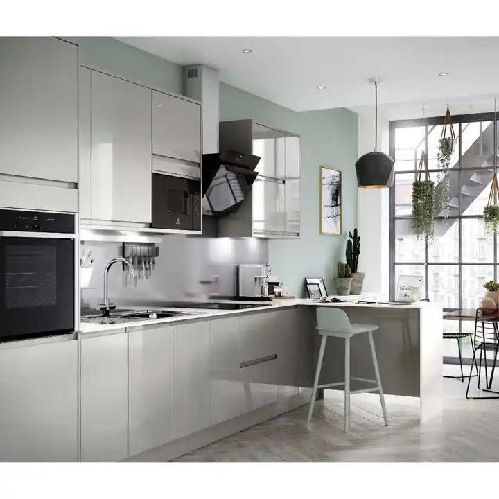 Mutfak mobilyası Modern fiyat iç tasarım ahşap kaplama mutfak dolabı toptan