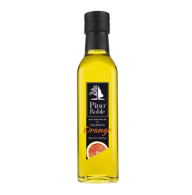 Citrus Flavors Valencia Orange Essential Oil Cold Pressed Extra Virgin Olive Oil 250 ml