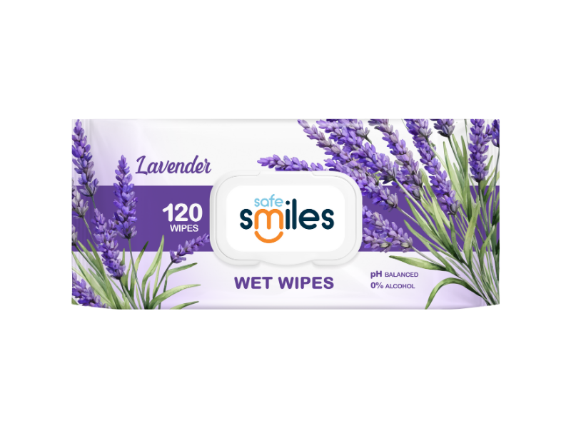 Safe Smiles Wet Wipes - Lavander