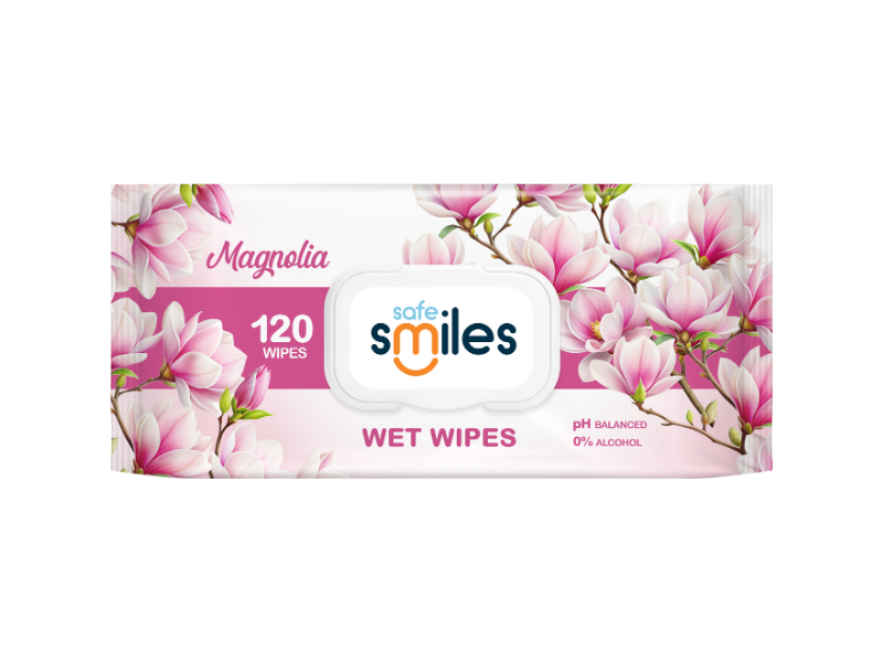Safe Smiles Wet Wipes - Magnolia