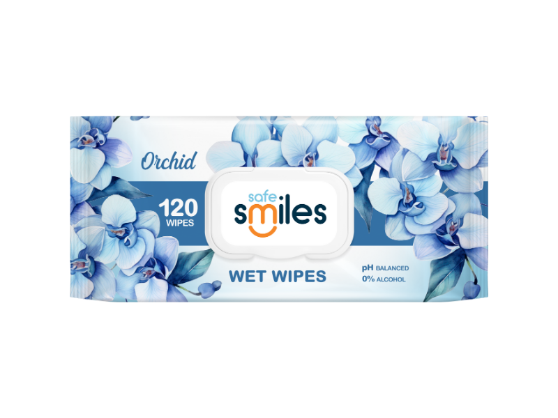 Safe Smiles Wet Wipes - Orchid