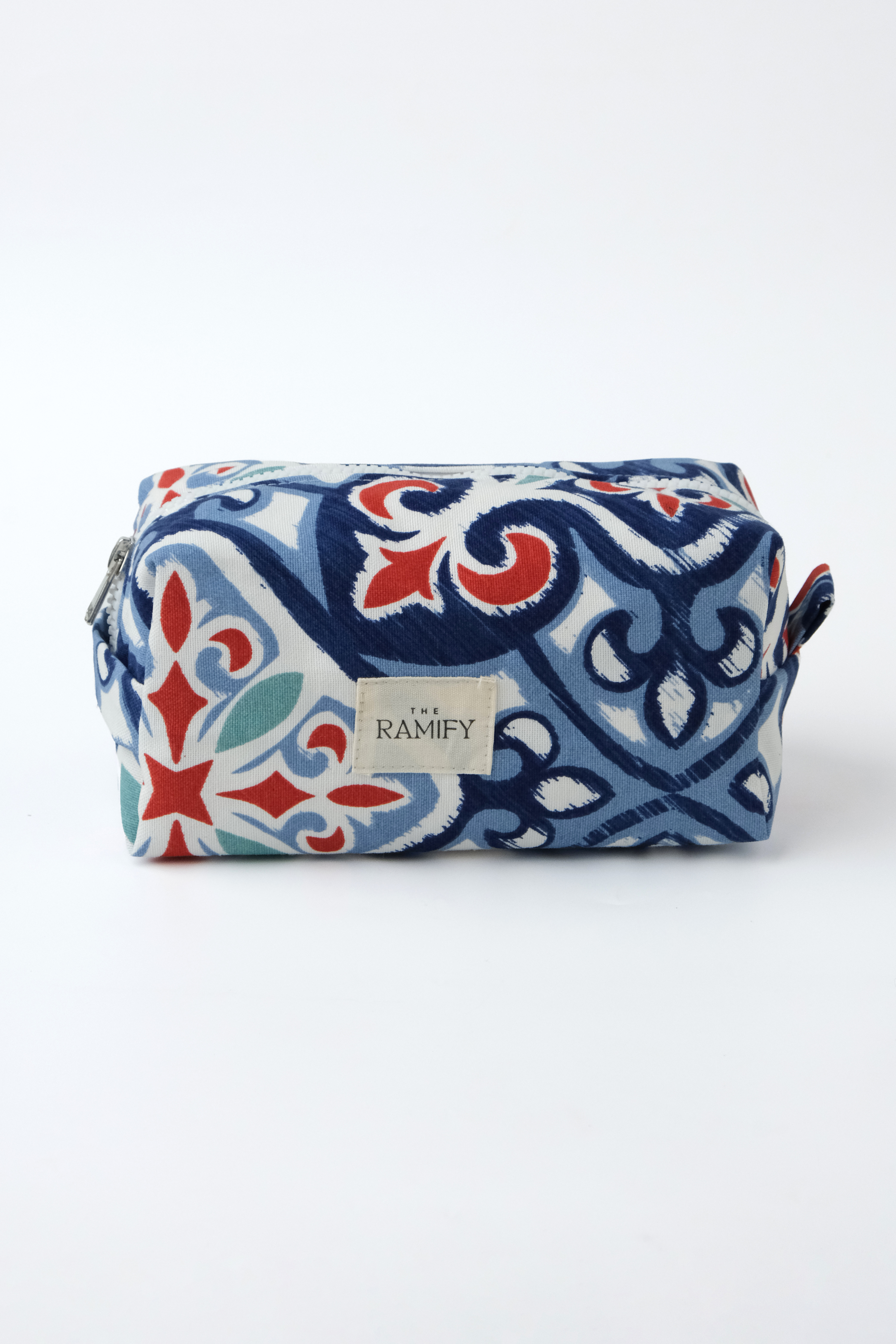 Ethnic Blue Tile Print Cosmetic Bag – Wholesale Makeup Pouch