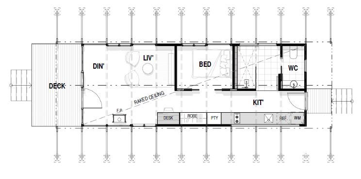 A Frame - One Bed Drawing 1