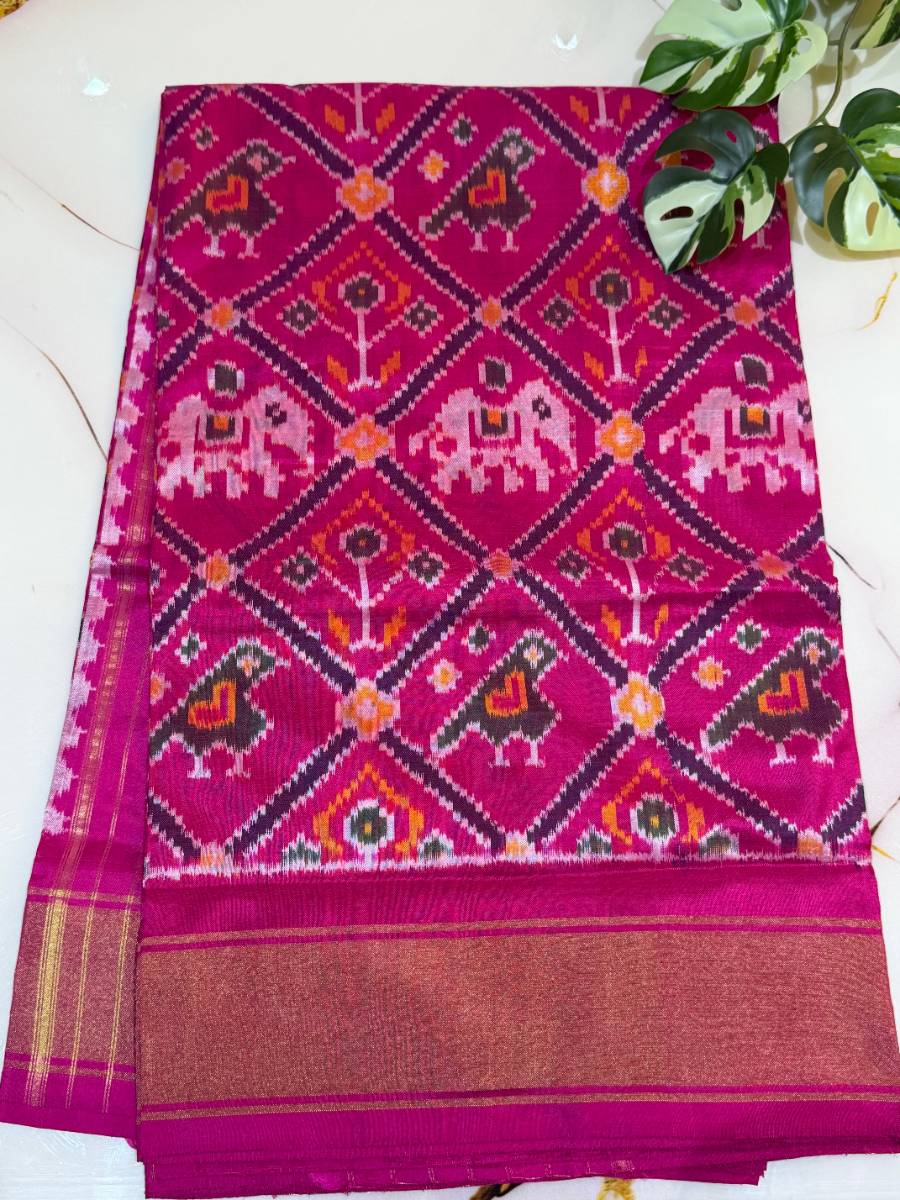 Magenta Mayura Ikat