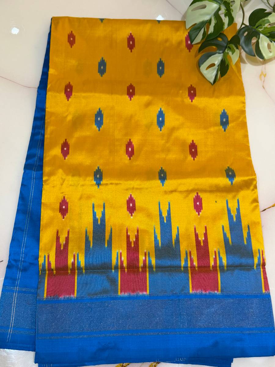 Mustard Dot Ikat