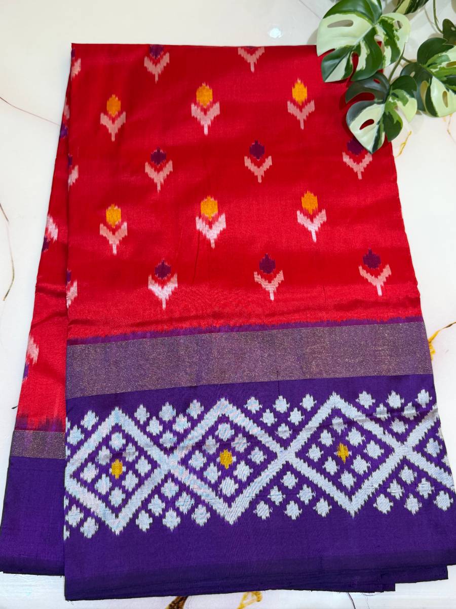 Scarlet Blossom Ikat